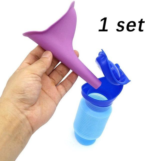 Happy6 Tragbares Urinal für Erwachsene für Outdoor und Camping, Blau, 750 ml - Bild 1