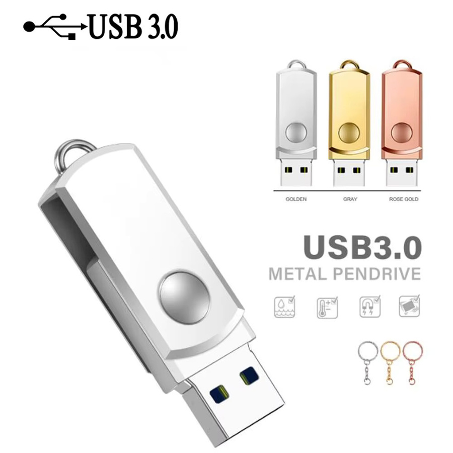 JASTER USB 3.0 Flash Drive aus Metall in Silber mit USB-A Anschluss - Bild 1