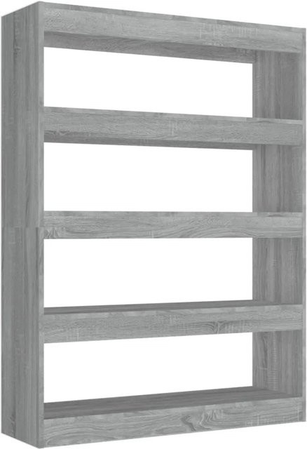 vidaXL Bücherregal und Raumteiler in Grau Sonoma, B/T/H: 100 x 30 x 135 cm - Bild 1