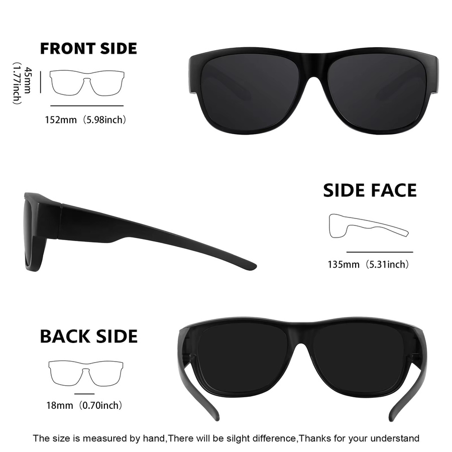 Maxjuli Wrap Around Sonnenbrille, Vollrand, Kunststoff, Schwarz, Unisex, polarisiert - Bild 4