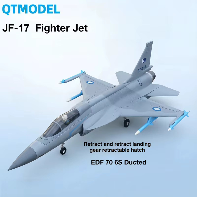 QTMODLE JF-17 Xiaolong RC Kampfjet, ferngesteuertes Flugzeug, 70mm EDF PNP - Bild 3