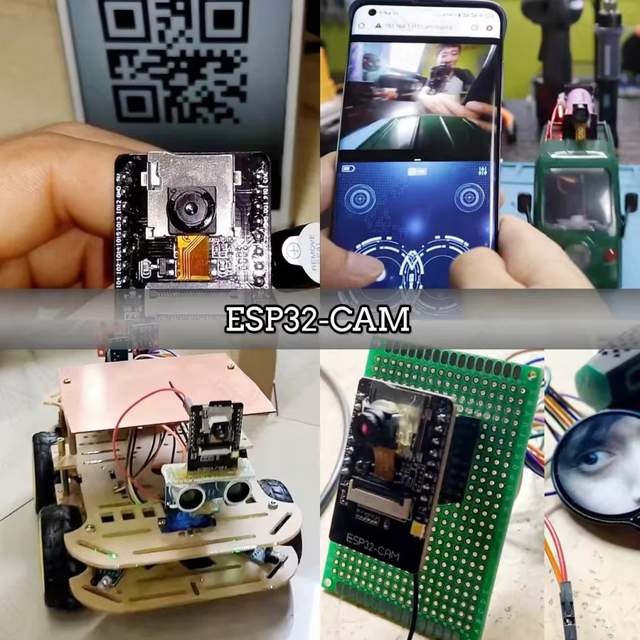 ESP32-CAM Entwicklung Board mit 2,4G Wifi und Bluetooth, Kamera Modul mit 4 MB PSRAM, Schwarz - Bild 3