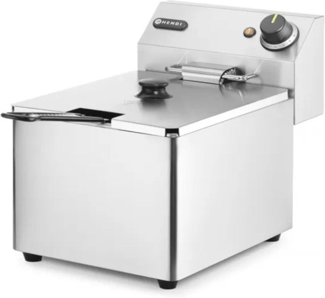 Hendi Kitchen Line Gastronomie-Fritteuse aus Edelstahl in Silber, 8 l, 3,5 kW, 230V - Bild 1
