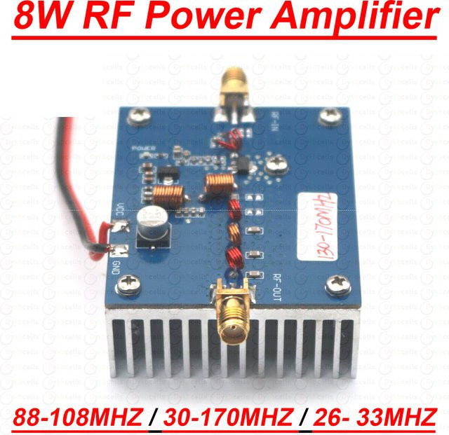 DykbRadio RF Leistungsverstärker in Blau für Amateurfunk, Walkie-Talkie und Kurzwelle (88-108MHz, 130-170MHz, 26-33MHz) - Bild 1