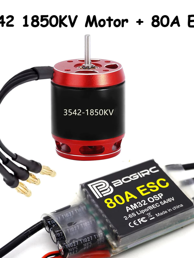 YSIDO AM32 80A ESC und 3542 Motor 2250KV/1850KV Bürstenlosen Combo Set - Bild 4