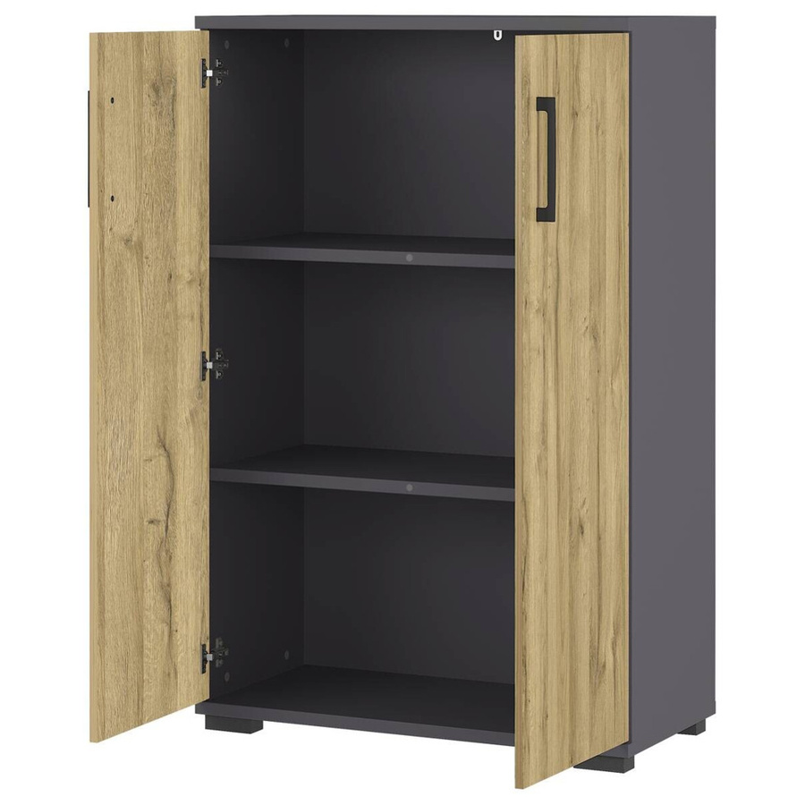 Germania Aktenschrank GW-Profi 2.0 in Grandson-Eiche-Nb. und Graphit, B/H/T: 80 x 123 x 40 cm - Bild 3