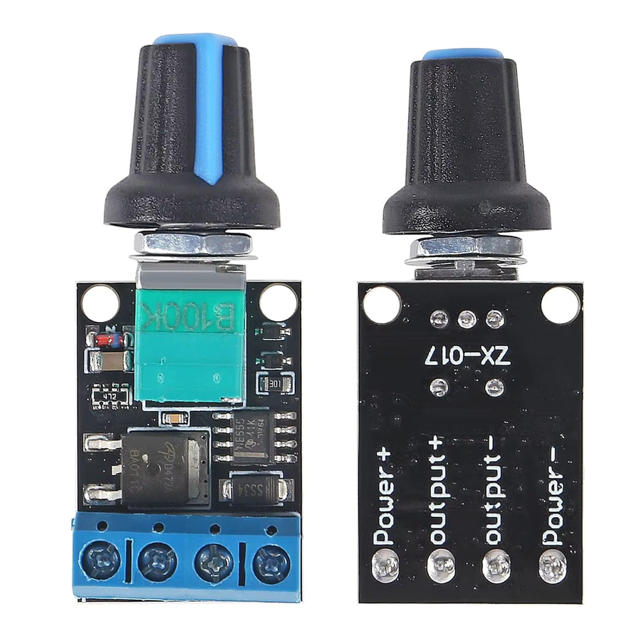 AOKIN 4er-Set PWM DC-DC Motor Speed Controller Modul, 4,5 V-35 V einstellbarer Regler für 12 V und 24 V, 5A 10A 90 W - Bild 2