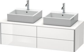 Duravit Waschtischunterschrank XSquare Wandhängend, Farbe Weiß Hochglanz, B/H/T: 140 x 40 x 54,8 cm - Bild 1