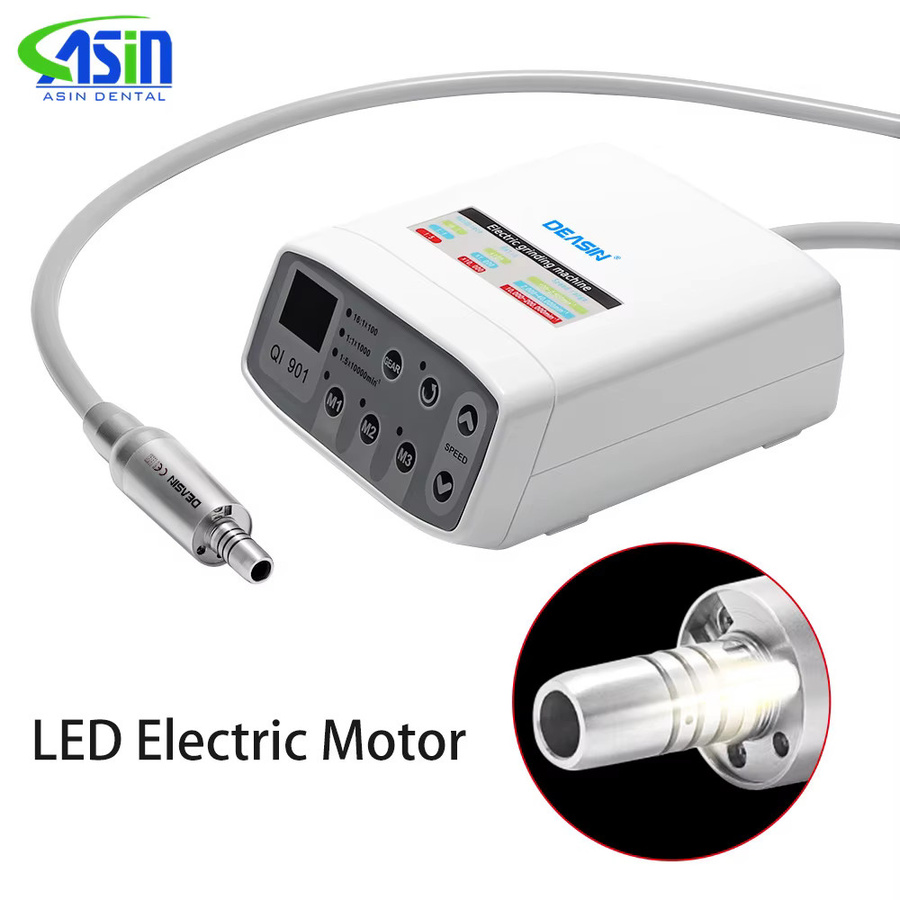 Deasin Dental Clinical LED Elektro-Mikromotor Zahnarzt Low Speed Handstück mit 1:1/1:5/4:1 Gegenwinkel - Bild 2