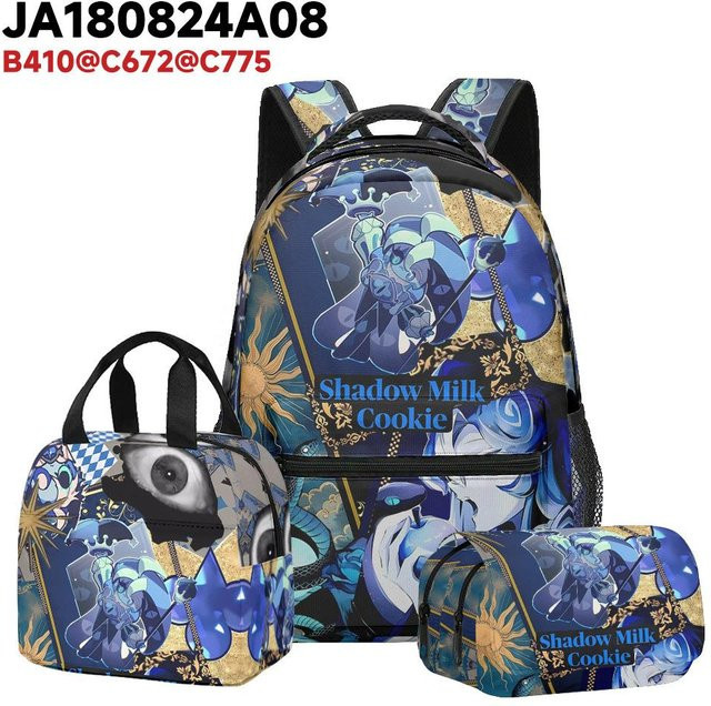 Fancy Style Studio 3er-Set Schulaccessoires mit 3D-Druck in Blau und Milchweiß - Bild 1