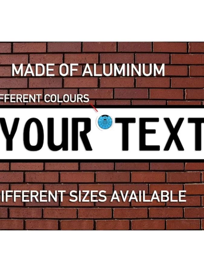 Personalisiertes Deutschland Nummernschild von Hello Young aus Aluminium in Weiß zur Dekoration für deine Garage oder Männerhöhle - Bild 3