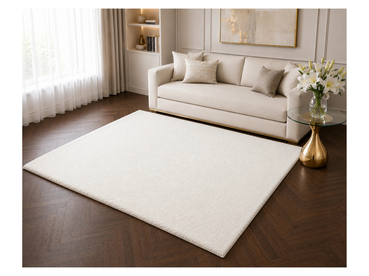 Lalee Meghan Glamour 700 Teppich in Carrara Weiß, B x B: 160 x 230 cm - Bild 2