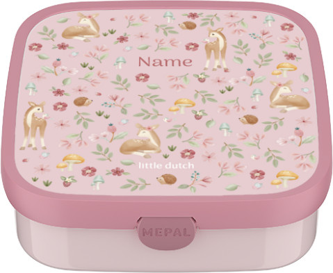 Mepal Brotdose groß Fairy Garden in Transparent Pink mit Besteck und Fächern, auslaufsicher und spülmaschinenfest - Bild 1