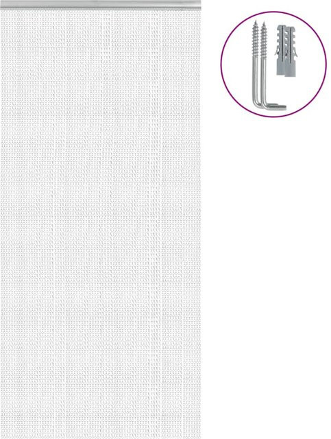 vidaXL Aluminium-Türvorhang mit Ketten in Silber, B: 100 cm, H: 212 cm - Bild 1