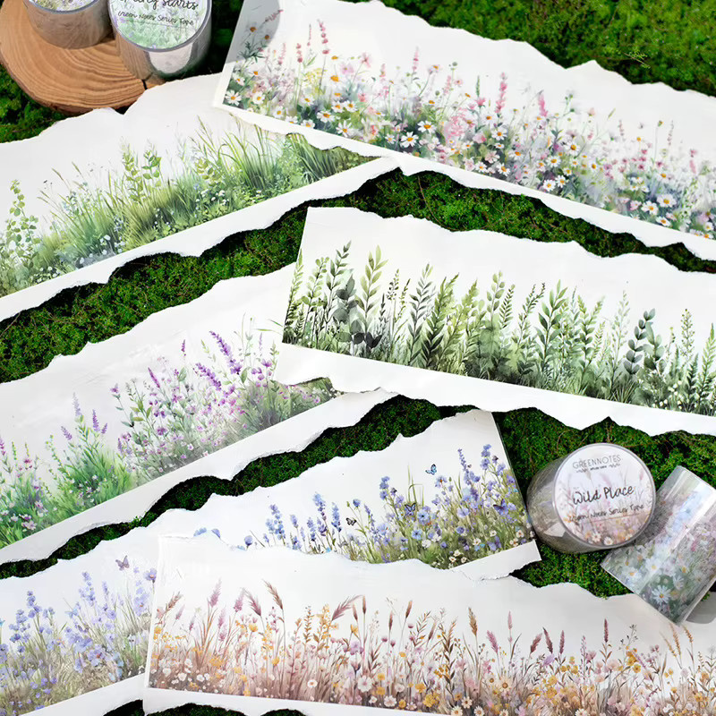 Dekoratives Pflanzenthema Washi Tape für Scrapbooking und DIY Collage, 1 Rolle, Multicolour, Breite: 5 cm, Länge: 2 m - Bild 2