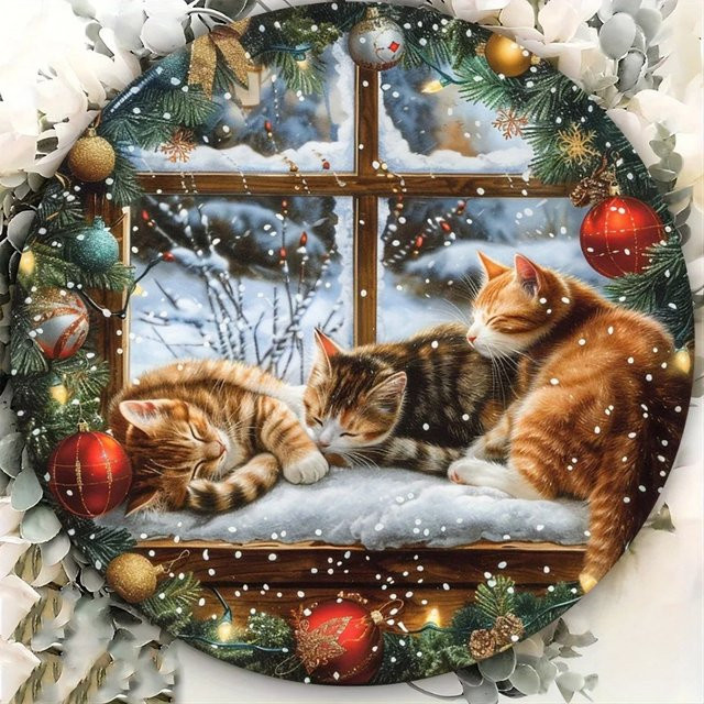 CIFBUY Retro Weihnachtsdekoration 2D Tier-Weihnachtskugeln Multicolour, Durchmesser: 20 cm - Bild 1