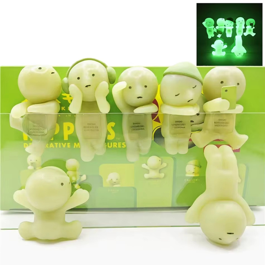Bandai Überraschungs-Mystery-Box, nachtleuchtende grüne Puppen, Actionfiguren, Set / Bundle - Bild 2