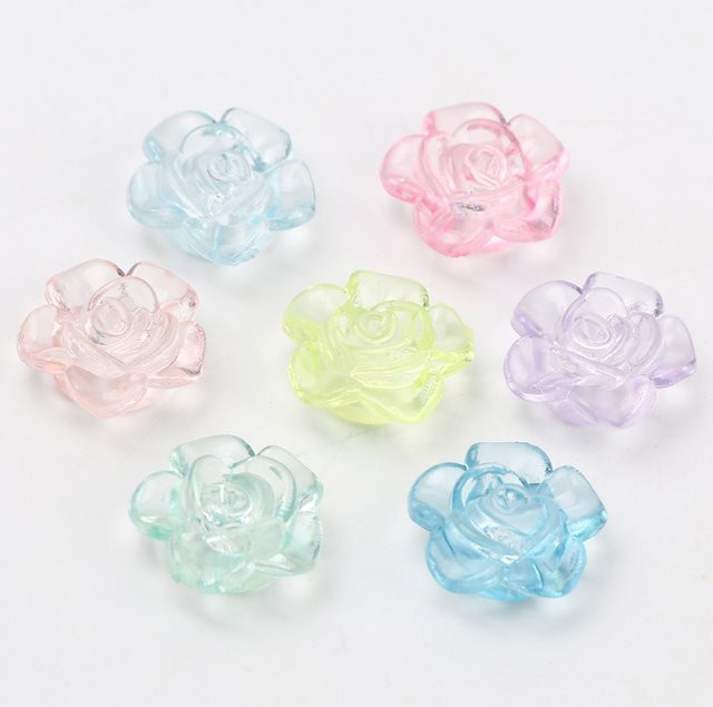 Laudsong Charms Perlen, Acryl, Rose, 12mm, Unisex - Bild 1