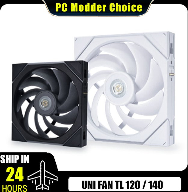 Lian Li UNI FAN TL120 RGB Gehäusekühler Schwarz 4. Generation mit Vorwärts- und Rückwärtsklinge - Bild 1
