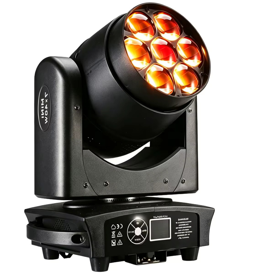 BAILIANGLIGHTS Bee Eye LED Moving Head 4-in-1 RGBW Beam & Wash mit Zoom für DJ, Party und Bühnenbeleuchtung, Schwarz - Bild 3