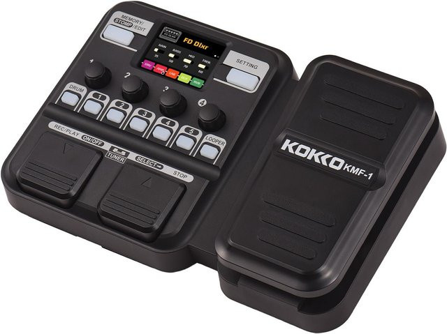 Kokko Gitarren-Multieffektpedal in Schwarz mit 10–59 Voreinstellungen, 6 Drum Machines, Looper und 40 Rhythmen - Bild 1