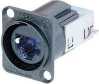 Neutrik EtherCon RJ45 CAT6 Einbaubuchse 8P8C Schwarz NE8FDY-C6-B - Bild 1