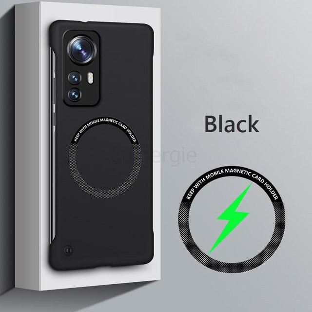 Rahmenlose magnetische schlanke Hülle für Xiaomi 12 Pro, 12X, 12S Pro und 12 5G mit harter Rückseite und Unterstützung für kabelloses Laden - Bild 1