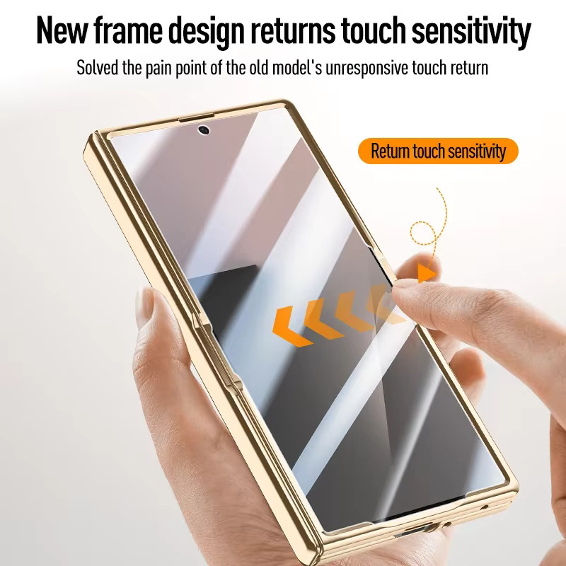 DO AS YOU WISH Luxus PU Leder Schutzhülle mit Objektivschutz und Standfunktion für Samsung Galaxy Z Fold 7 in Schwarz - Bild 4