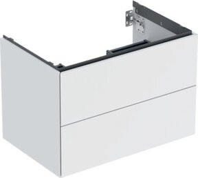 Geberit Waschtischunterschrank One in Weiß, matt, mit 2 Schubladen, B/H/T: 74 x 47 x 50,4 cm - Bild 1