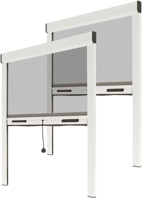 Avosdim Insektenschutzrollo 2er Set aus Aluminium in Weiß, Breite: 125 cm, Höhe: 160 cm - Bild 1