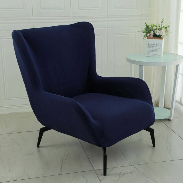Yiran Furniture Elastischer Sofabezug in Blau mit Karomuster, Universal Vollbezug als Staubschutz, Breite: 52 cm x Tiefe: 52 cm - Bild 1