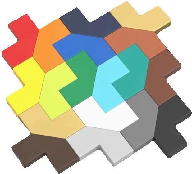JIAJIALE 2 x 2 Eckblock Moc Farbzubehör, 10-teiliges Set, Bunt / Mehrfarbig - Bild 1