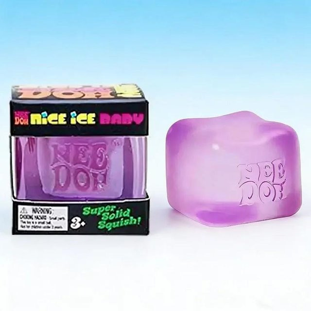 NeeDoh Nice Cube Squishy, Knetwürfel, violett - Bild 1