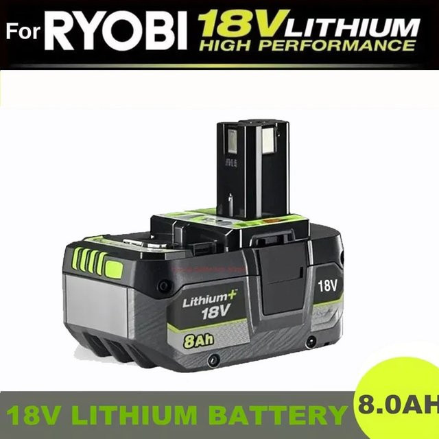 RYOBI kompatibler 18V 8000mAh Li-Ionen-Akku für Elektrowerkzeuge P108 P104 P107 RB18L50 RB18L20 - Bild 1