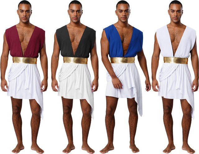 IIXPIN Gladiator-Kostüm, Ritter, Fantasy, Weiß, Plüsch / Textil - Bild 1