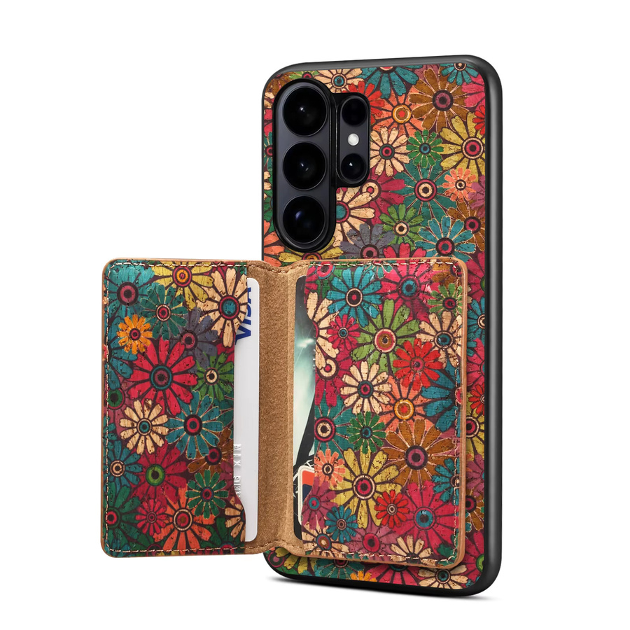 Denior Magnetische Kork Handyhülle mit abnehmbarer Kartentasche für Samsung Galaxy S26 S25 S24 kompatibel mit MagSafe und kabellosem Laden - Bild 3