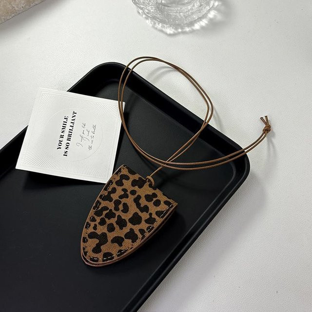 XYNN Brillenkette Leder, Leopardenmuster, braun - Bild 1