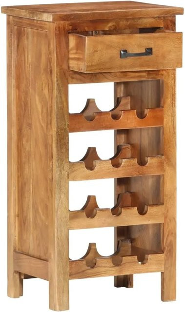 vidaXL Weinschrank aus Akazien-Massivholz in Braun, B/T/H: 40 x 30 x 80 cm - Bild 1