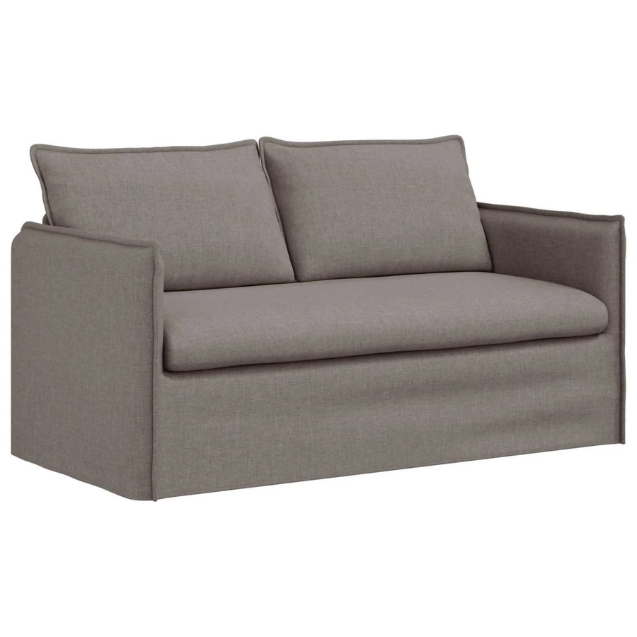 vidaXL Sofa in Taupe mit Stoffbezug und Metallrahmen B/T/H: 156 x 82 x 85 cm - Bild 2