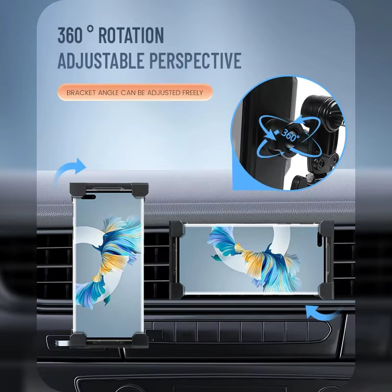 Universal Tablet Halterung für 4-13 Zoll mit 360 Grad Rotation für Auto Lüftungsschlitz in Schwarz - Bild 5