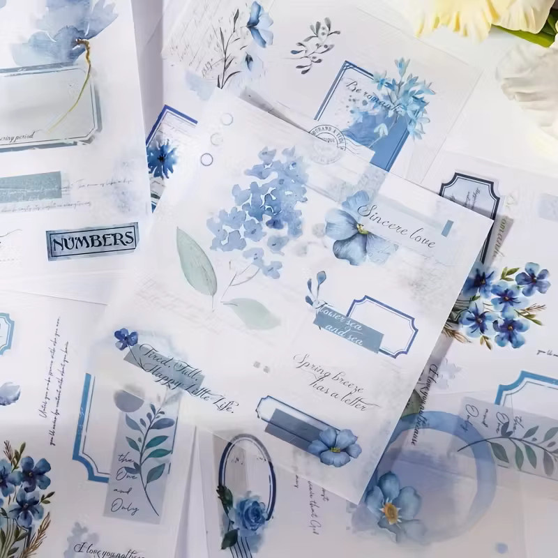 Dual-Material-Stanzstickerbuch Schreibende Blütezeit in Multicolour für kreative Blumen-Collagen und Handarbeiten aus Papier - Bild 2