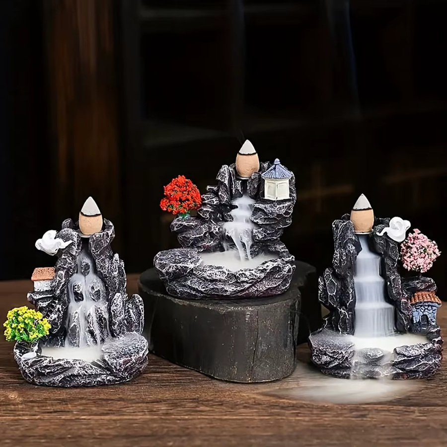 Ciqcai Bergwasserfall Rückfluss-Räuchergefäß als dekoratives Ornament für die Aromatherapie - Bild 2