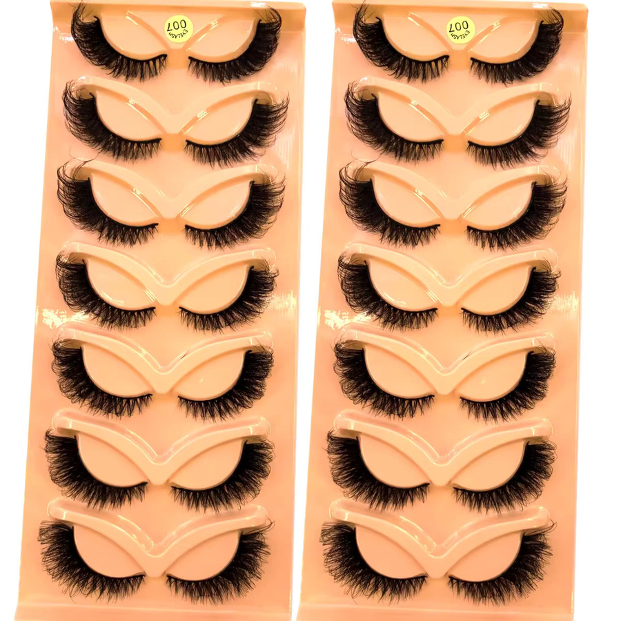 AMSDCN 3D Katzenaugen-Wimpern, 7 Paar, Kunstwimpern - Bild 2