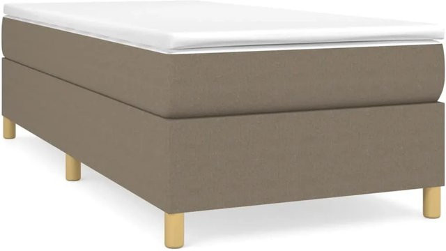 vidaXL Boxspringbett aus Stoff in Taupe, B/T: 90 x 190 cm - Bild 1