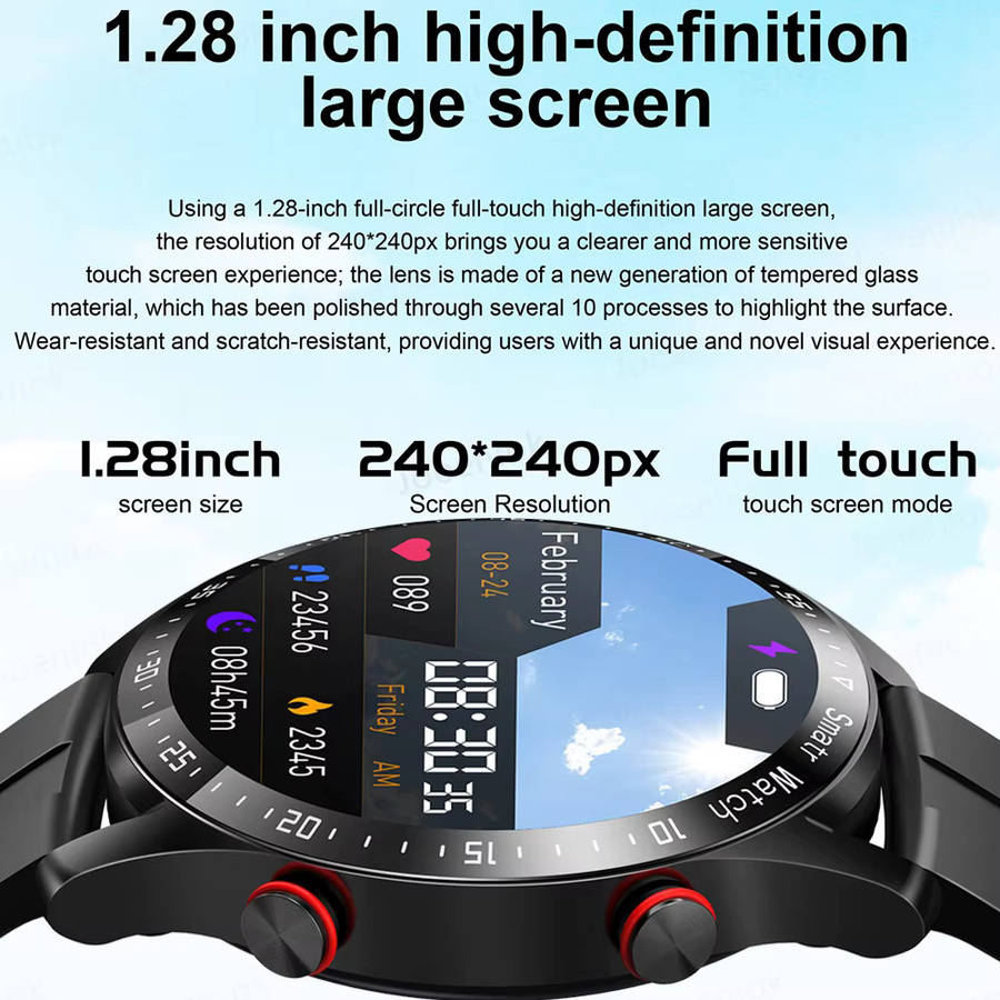 ChiBear Smartwatch, Schwarz, Unisex, GPS, Herzfrequenz, Wasserdicht - Bild 4