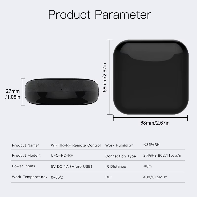 Moes Tuya WiFi IR RF Universelle Smart Home Fernbedienung in Schwarz zur Gerätesteuerung via Smart Life App mit Alexa und Google Home Unterstützung - Bild 6