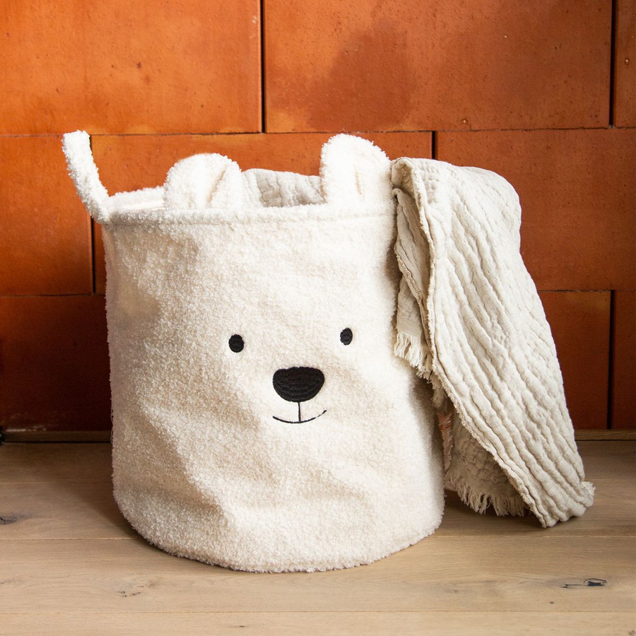 Childhome Aufbewahrungskorb Teddy 3er Set in Offwhite und Beige mit Griffen - Bild 5