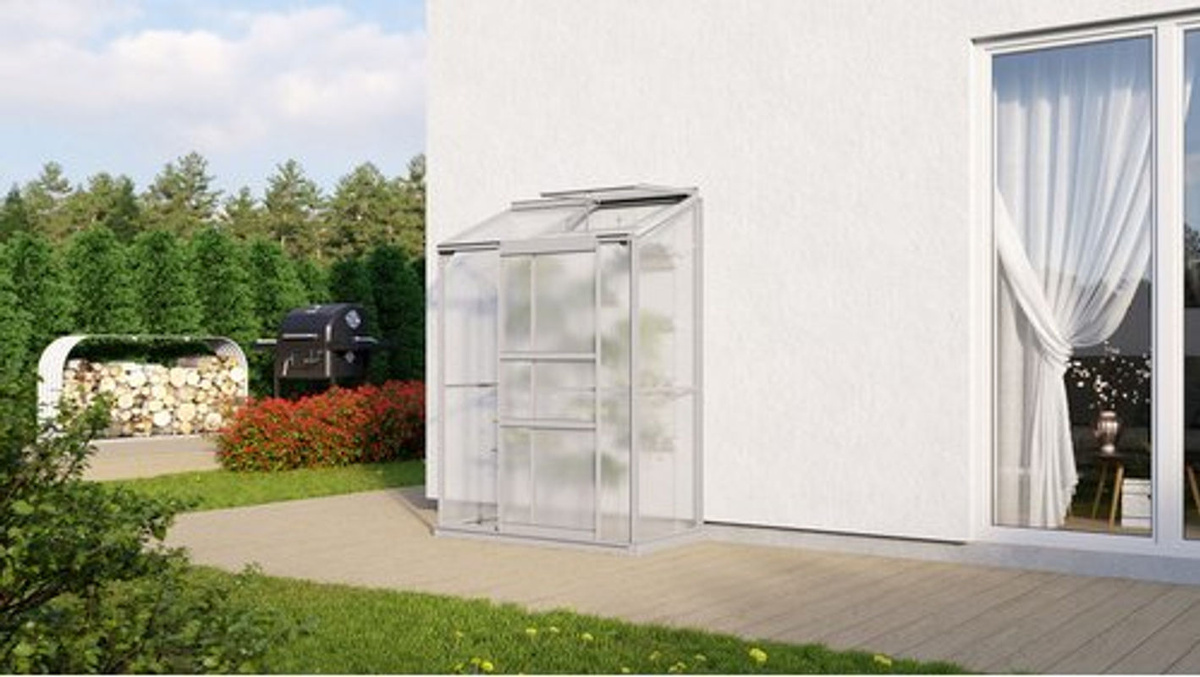 VITAVIA Gewächshaus Styx in Silber, Fläche: 0,9 m², aus Kunststoff und Aluminium, winterfest - Bild 2