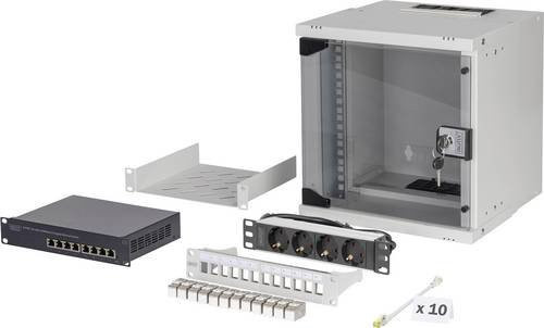 Digitus DN-49100-SET Netzwerkschrank 10 Zoll 6 HE Grau - Bild 1