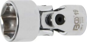 BGS Kardangelenk-Einsatz Sechskant 2459 in Silber, Antrieb Innenvierkant 10 mm (3/8 Zoll), SW 19 mm - Bild 1